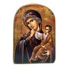 Handmade Wooden Greek Christian Orthodox Mount Athos Icon of Virgin Mary /Mp2