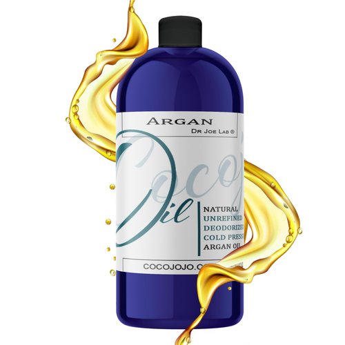cocojojo Argan Oil Deodorized for Hair Treatment Oils, Pure Argan Oil for Face, Unrefined Unscented Cold Pressed Extra Virgin - 32 Oz - Packaging May Vary
