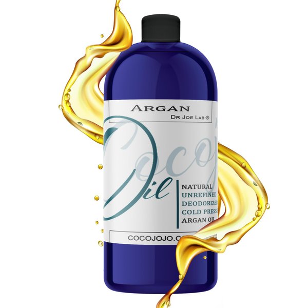 cocojojo Argan Oil Deodorized for Hair Treatment Oils, Pure Argan Oil for Face, Unrefined Unscented Cold Pressed Extra Virgin - 32 Oz - Packaging May Vary