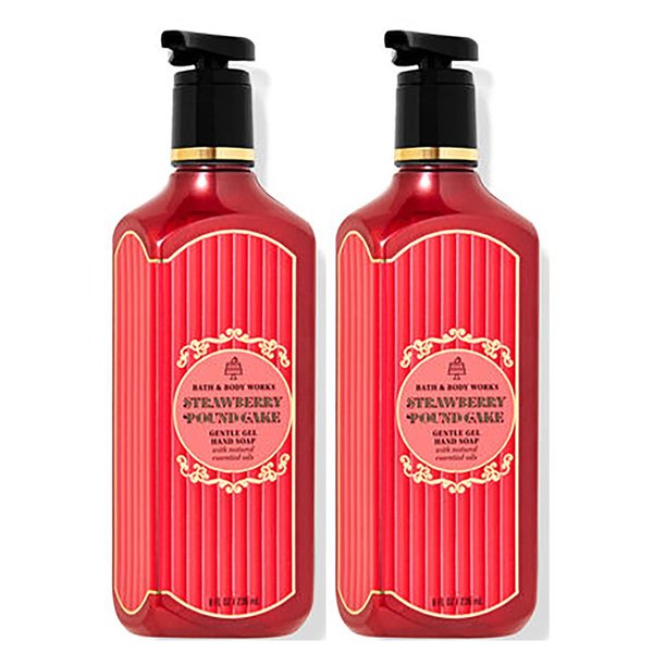 Bath & Body Works Strawberry Pound Cake Deep Cleansing Hand Soap 2 Pack 8 oz. (Strawberry Pound Cake)
