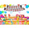 Happy Birthday Bunting Birthday Party Banner?Movie?Buff Birthday Party Decorations Supplies Birthday Party Hanging Bunting for Home Mantel Fireplace Wall Window Decoration
