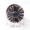 PERFEHAIR Mini Boar Bristle Round Brush for Short Hair, Small Round Barrel Brush for Blow Drying-0.85 Inch Diameter