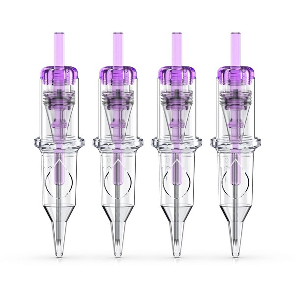 Wormhole Tattoo Cartridge Needles, 20pcs 7RL Disposable Tattoo Needle Cartridges Standard 7 Round Liner for Tattoo Pen Tattoo Cartridge Machine Permanent Makeup Tattoo Supplies (1207RL)