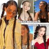 2Pcs Braided Ponytail Extensions with Hair Ties Soft Synthetic Hair Pieces Straight Wrap Around Hair Extensions Pony Tail Hairpieces Accessories for Women Daily Wear 16 Inch (Dark Brown)
