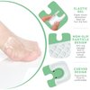 Funtery 20 Pieces Callus Pads for Feet, U-Shaped Gel Self-Adhesive Waterproof Inserts, Suitable for Sneakers, High Heels, Boots, Sandals, and More