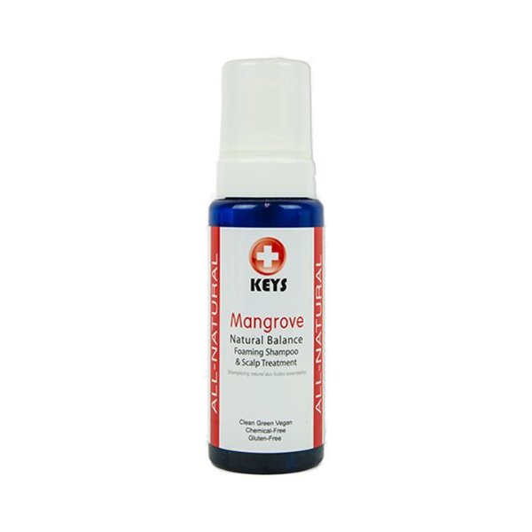 Keys Mangrove All Natural, Vegan, Chemical-Free Foaming Shampoo and Scalp Treatment, Cleansing Conditioning for All Hair Types, No Sulfates, No Dimethicone, 100% Biodegradable, 7.1 ounces