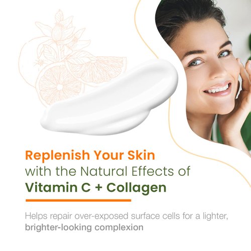 Natural Chemist Vitamin C & Collagen Daily Face Moisturizer - Firming, Reduces Fine Lines & Wrinkles, Skin Brightening Day Cream - Cruelty Free Korean Skin Care For All Skin Types - 1.69 Fl. oz.