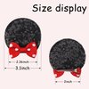 Ayesha Mickey Minnie Ears Hair Clips Mouse Ears for Toddler Girls Sequin Mouse Bows Barrettes Mice Ears Polka Dot Bows Mouse Hair Accessories for Baby Girls Toddler Kids Costume Party 4PCS