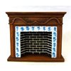 Town Square Miniatures Dolls House 1:12 Scale Miniature Furniture Resin Walnut Brick Delft Fireplace
