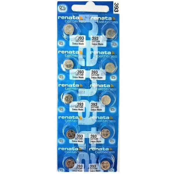 Renata Non-Rechargeable Battery, Watch, Single Cell, Silver Oxide, 80 Mah, 1.55 V, Sr48, Flat Top, 7.9 Mm Rohs Compliant: Na - 393