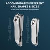 Alchemi 3D Curved Nail Clippers with Catcher for Men & Women, Surgical Grade Fingernail Clipper & Toenail Clipper for Thick Toenails, Professional Stainless Steel Nail Cutter, Box Included