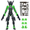 (Assembly Completed) 3D Printed T13 Action Figure, Dummy 13 Collectible Action Figure Articulated, for Collectors Desktop Decorations,muñeco de acción (Black Green)
