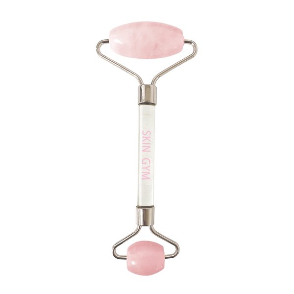 Skin Gym Face Roller for Wrinkles and Lifting - Anti-Aging Face Massager Skin Care Beauty Tool - Boost Radiance, Rejuvenate Skin, Sculpt, Lift and Define, Rose Quartz