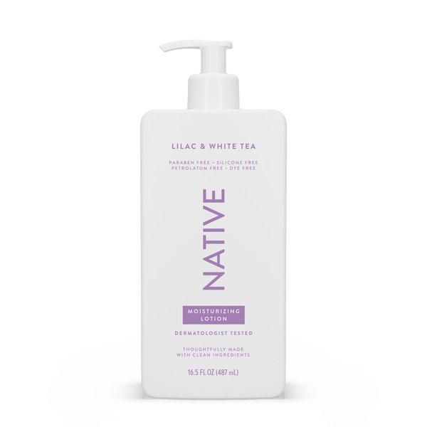 Native Body Lotion Contains Naturally Derived Plant-Based Moisturizers for Women and Men | Restores Dry Skin, Lilac & Rose, 16.5 fl oz