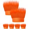 Taiyin 6 Pcs Hairy Headband Costume Headband Troll Crazy Hair Wig Accessories Party Decoration Women Men(Orange)