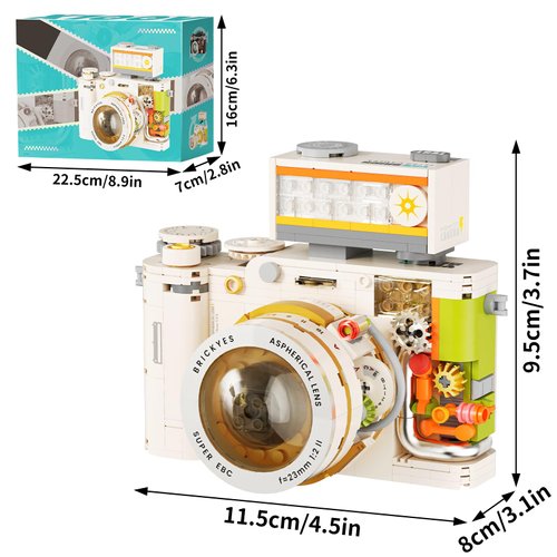 APENGBAOL Retro Creative Camera Building Blocks for Adults,Semi Mechanical Puzzle Assembly Building Blocks Camera Toy,DSLR Camera Toy, 8 9 10 11 12
