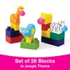 Edushape Train-Themed Soft Baby Blocks for Toddlers 1-3, 30 Pieces - Easy Storage in PVC Bag - Edu-Blocks Soft Blocks Foam Blocks - Stacking Blocks Building Blocks for Daycares and Preschools