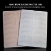 TgoBeauty 7 Pairs Brow Shapes Double Sided Design Eyebrow Spine 6 Nano stroke practice skin Silicone Practice Pad for Permanent Makeup Training (Pink Skin-1pc)
