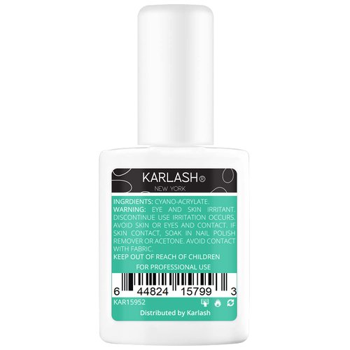 Karlash Super Strong Brush On Nail Glue for Acrylic Nails and Press on Nails Nail Bond Nail Glue Adhesive, Perfect for False Acrylic Nail Art, Glitter, Gems, White Clear Tip (2 Piece)