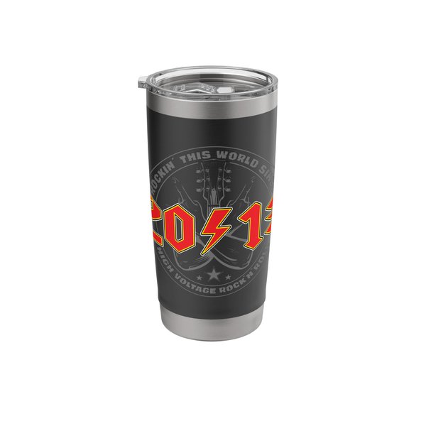 Rock'n'Roll 2013 High Voltage Retro Music Birthday Stainless Steel Insulated Tumbler