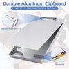 Metal Clipboard with Storage,Form Holder Portfolio Aluminum Metal Binder with High Capacity Clip Posse Box Self Locking Latch -14 x 9.25 inch Size Clipboard for Office Business Professionals Stationer