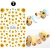 7 Sheets Sunflower Nail Stickers Decals Flower Nail Decals 3D Self Adhesive Spring Summer Nail Art Stickers Floral Designs Nail Art Supplies for Women Nail Manicure Decorations