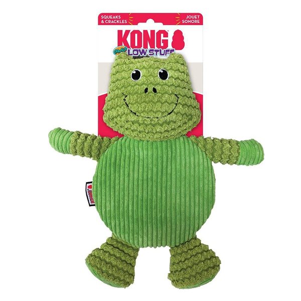 KONG Company 38749502: Low Stuff Crackle Tummiez Dog Toy Frog Lg
