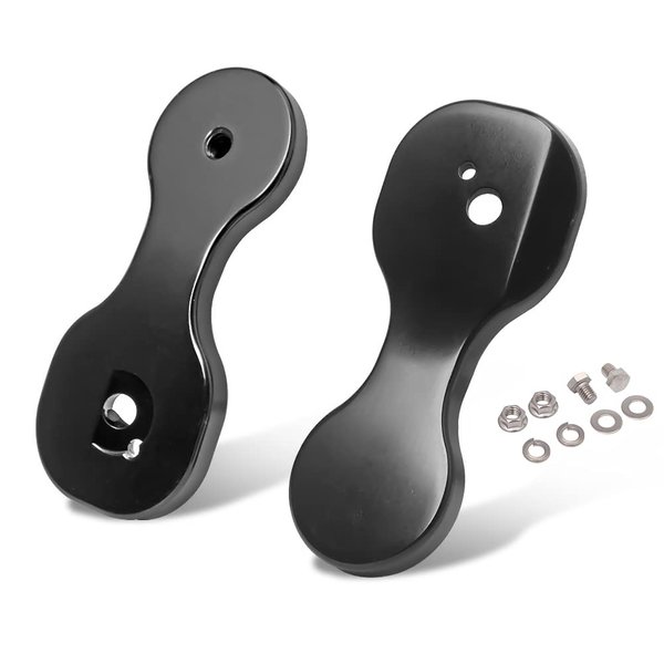 HIYOYO One Pair Motorcycle Spare Mirror Bracket Adapter Rear View Mirror Spare Relocator Mount Relocation Kit for Harley Touring Street Glide CVO Bagger with Batwing Fairings 2014-2023
