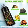 Temgofeau Hair Dye Shampoo for Gray Hair, 3 in 1 Herbal Shampoo Hair Dye for Women Men, Hair Color Shampoo 500ml (Dark Brown)