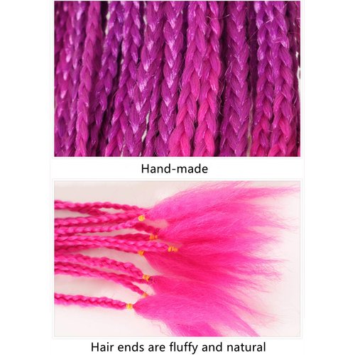 XINNI 2Pack/Lot 12Strands/Pack Micro Twist Crochet Hair Braids 22.8Inch Synthetic Dreadlock Ponytail Braiding Hair Extensions Wigs Dark Brown