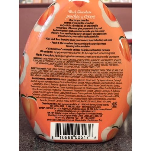 Brown Sugar Peaches & Cream 400X Double Dark Black Chocolate Bronzing Whip 13.5oz