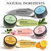 4 Pcs Clay Facial Mask Set - Turmeric, Vitamin C, Green Tea, Dead Sea Mud, and Rose Clay for Deep Cleansing, Moisturizing, and Refining Pores - 240g