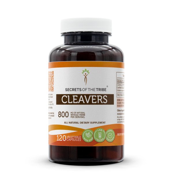 Secrets of the Tribe Cleavers 120 Capsules, 1000 mg, Cleavers (Galium aparine) Dried herb (120 Capsules)