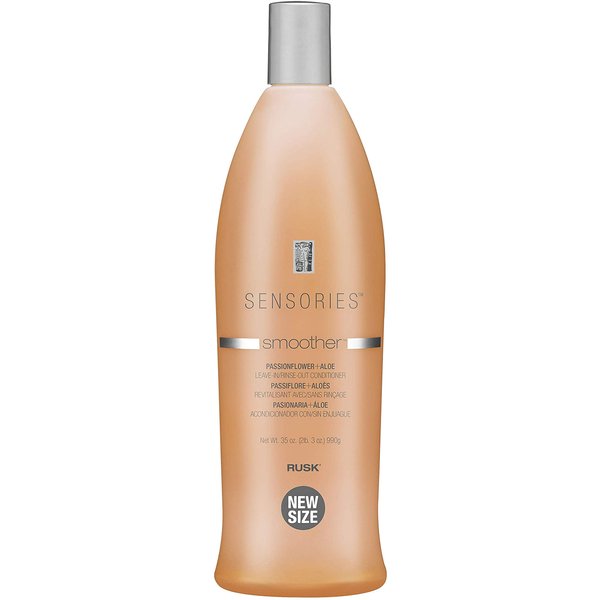 RUSK Sensories Smoother Passionflower and Aloe Smoothing Leave-In Conditioner, 33.8 fl. oz.