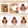 24 Sheets Thanksgiving Make-A-Turkey Stickers for Kids, Thanksgiving Crafts DIY Party Favors, Fall Goodie Bag Stuffers Friendsgiving Gifts Activities Decorations Stickers Classroom Prizes/Games/Toys