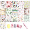 HAIIDOAK 16 Sheets Nail Stickers with Tweezer, Self-Adhesive 3D Nail Decals for Women, Kids, and Little Girls - Manicure Accessories Set for Stylish Nails