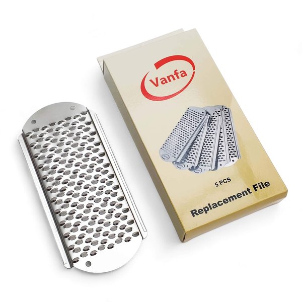 Vanfa Rasp Foot File Scrubber Callus Remover (Replacement Blades 5_Pack Item #79018)