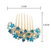 2 PCS Flower Bridal Hair Comb Rhinestone Barrette Hairpin for Women Decorative Chinese Style Hair Clips Hair Accessories