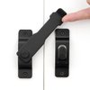 INIRET 2 Packs Barn Door Latches，4.33”x 3.23” Stainless Steel barn gate flip Door Latch Bi-fold Door Lock (Matte Black_2 Pack)