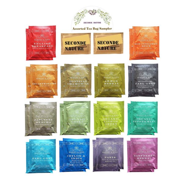 Harney & Sons Assorted Tea Bag Sampler 28 Counts Great for Birthday, Meeting and Gifts