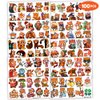 100PCS Red Panda Temporary Tattoos Birthday Party Decorations Favors Supplies Decor Cute Funny Forest Woodland Zoo Jungle Safari Animal Tattoo Stickers Gifts For Kids Boys Girls School Prizes Carnival