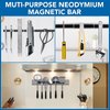 TRYMAG Strong Neodymium Black Magnets Bar, 12 Pack Powerful Rare Earth Magnets with Double-Sided Adhesive, Waterproof Black Magnetic Magnet Strips Heavy Duty for Kitchen, DIY, Office - 60 x 10 x 3 mm