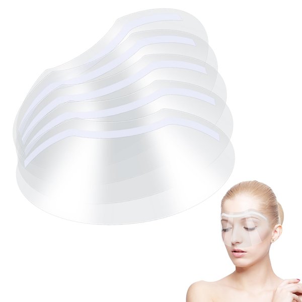 Xujinsongg Shower Face Eye Shields, 50 Pcs Eyebrow Shower Shield Visors, Eyelash Extensions Shower Face Shield, Microblading Makeup Protector Face Cover Shield for Salon Eyelid Aftercare Hairspray
