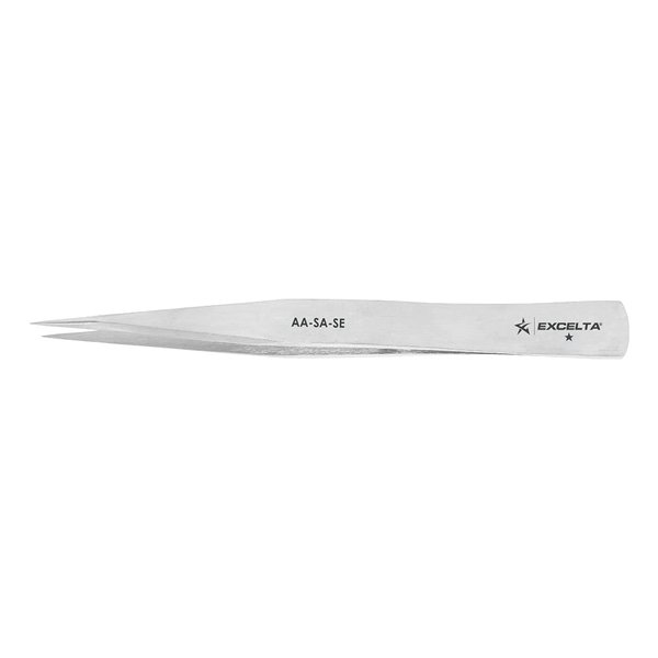 Excelta Tweezer, Medium Pointed Tweezer, Stainless Steel, 5” Overall Length