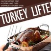 Turkey Lifter Forks Set of 2 Stainless Steel Turkey Lifters with Non-Slip Handle Turkey and Poultry Lifters Turkey Claws Carving Fork