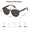 SOJOS Retro Round Polarized Sunglasses for Women Men Classic Vintage Sunnies SJ2069, Brown Tortoise/Grey