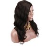 Voloria 10A Brazilian Human Hair U Part Lace Front Wig with Baby Hair Natural Black Color for Women 130% Density 20inch