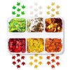 Maple Leave Nail Art Glitter Holographic Leaf Nail Sequin Autumn Nail Flakes Fall Nail Decoration Thanksgiving Nail Accessories Supplies for Women Girls