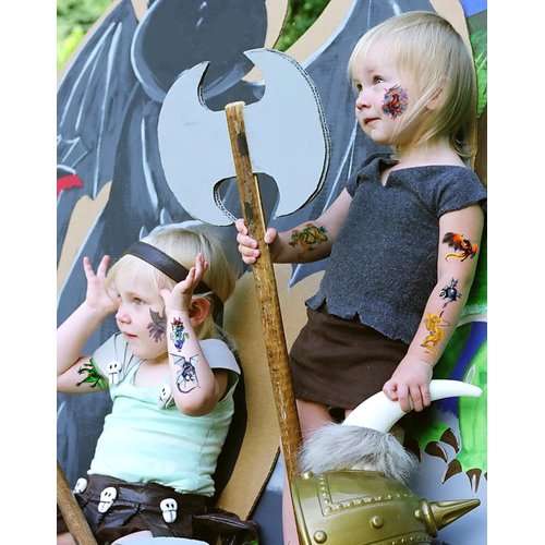144 Pieces Dragon Temporary Tattoos Dragon Party favors for Kids Adults,Dragon Tattoos Stickers Party Supplies Dragon Birthday Party Favors, Goodie Bag Fillers