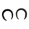 Leadigol 2pcs Knit Wide Headbands,Women Hair Head Bands,Wide Plain Knitted Headbands, Soft Solid Color Elastic Hair Bands,Boho Headbands for Women Girls